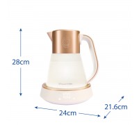 Электрочайник Russell Hobbs Calm, 1.7л, стекло, музыка, подсветка, сенсор, бело-медный