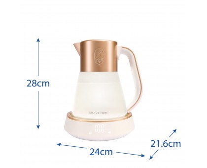Електрочайник Russell Hobbs Calm, 1.7л, скло, біло-мідний Електрочайник Russell Hobbs Calm, 1.7л, скло, біло-мідний