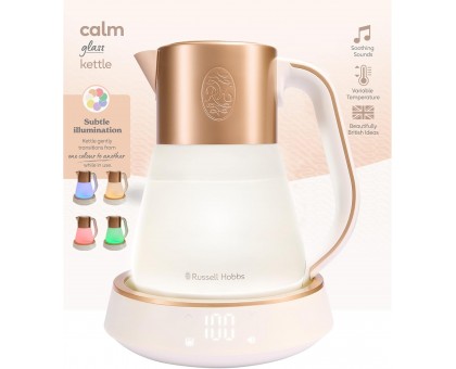 Електрочайник Russell Hobbs Calm, 1.7л, скло, біло-мідний Електрочайник Russell Hobbs Calm, 1.7л, скло, біло-мідний