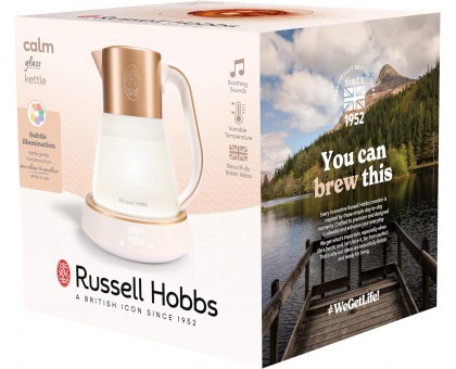 Електрочайник Russell Hobbs Calm, 1.7л, скло, біло-мідний Електрочайник Russell Hobbs Calm, 1.7л, скло, біло-мідний