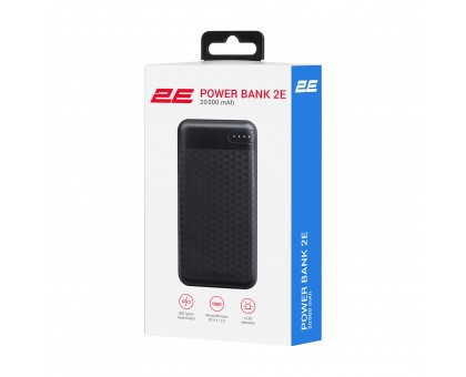 Портативное зарядное устройство Power Bank 2E 20000мАч, PD, QC 18Вт, черный Портативное зарядное устройство Power Bank 2E 20000мАч, PD, QC 18Вт, черный