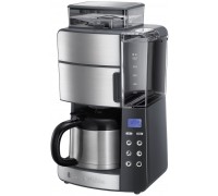 Кавоварка Russell Hobbs крапельна Grind and Brew 1л, мелена, LED-дисплей, сріблясто-чорний