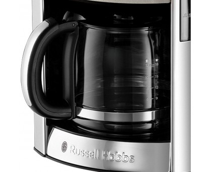 Кавоварка Russell Hobbs крапельна Luna Stone, 1.5л, мелена, LED-дисплей, підігрів чашок, чорно-сріблястий Кавоварка Russell Hobbs крапельна Luna Stone, 1.5л, мелена, LED-дисплей, підігрів чашок, чорно-сріблястий