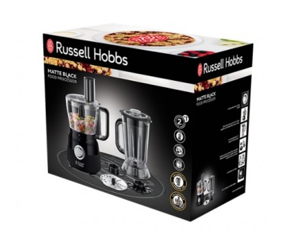 Кухонная машина Russell Hobbs Matte Black 600Вт, чаша-пластик, корпус-пластик, насадок-9, черный Кухонная машина Russell Hobbs Matte Black 600Вт, чаша-пластик, корпус-пластик, насадок-9, черный
