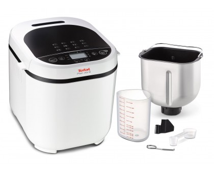 Хлебопечка Tefal PainDore 720Вт, программ-12, макс.вес -1кг, форма-прямоугольник, пластик, черно-белый Хлебопечка Tefal PainDore 720Вт, программ-12, макс.вес -1кг, форма-прямоугольник, пластик, черно-белый