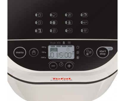 Хлебопечка Tefal PainDore 720Вт, программ-12, макс.вес -1кг, форма-прямоугольник, пластик, черно-белый Хлебопечка Tefal PainDore 720Вт, программ-12, макс.вес -1кг, форма-прямоугольник, пластик, черно-белый