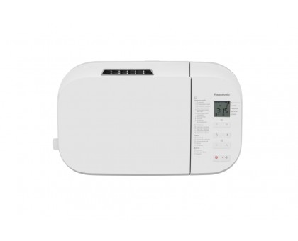 Хлібопічка Panasonic 550Вт, програм-21, макс.вага -1.25кг, форма-прямокутник, пластик, білий