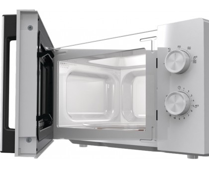Мікрохвильова піч Gorenje, 17л, мех. керув., 700Вт, дисплей, білий Мікрохвильова піч Gorenje, 17л, мех. керув., 700Вт, дисплей, білий