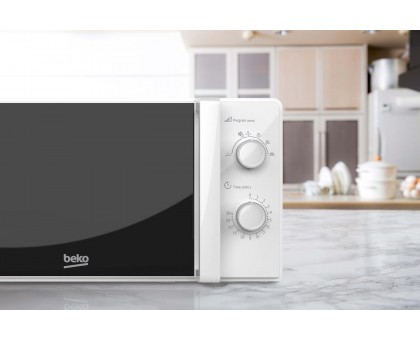 Микроволновая печь Beko, 20л, мех. управл., 700Вт, белый