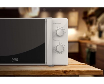 Микроволновая печь Beko, 20л, мех. управл., 700Вт, белый