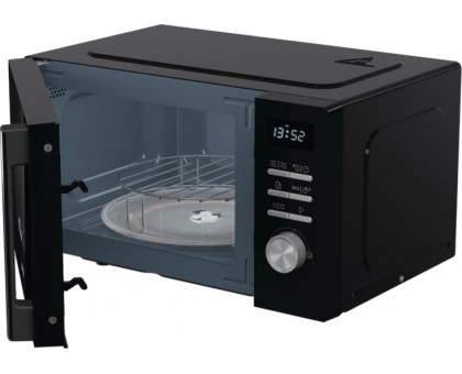 Мікрохвильова піч Gorenje, 20л, електр. керув., 800Вт, гриль, дисплей, 11 програм, чорний Мікрохвильова піч Gorenje, 20л, електр. керув., 800Вт, гриль, дисплей, 11 програм, чорний