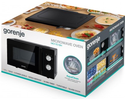 Мікрохвильова піч Gorenje, 17л, мех. керув., 700Вт, чорний Мікрохвильова піч Gorenje, 17л, мех. керув., 700Вт, чорний
