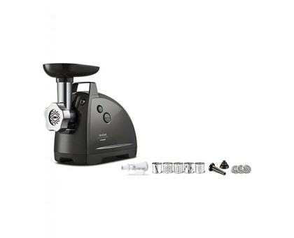 М'ясорубка Tefal HVB Plus, 2000Вт, 2.6кг/хв, 3 решітки, насадка для ковбас, кеббе, томатів, 5 терок, пластик/метал, чорний