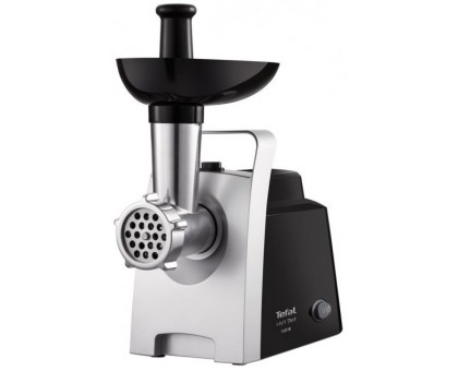 Мясорубка Tefal HV1 7in1, 1400Вт, 1.7кг/мин, 3 решетки, насадка для колбас, 3 терки, пластик, черно-серебристый