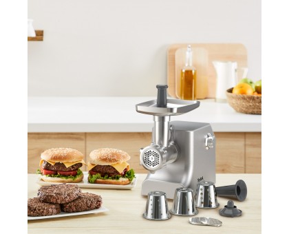 М'ясорубка Tefal HV10 8in1, 2200Вт, 5.5кг/хв, 3 решітки, насадка для ковбас, кеббе, 3 терки, метал