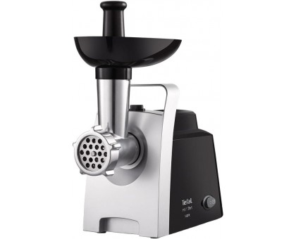 Мясорубка Tefal HV1 7in1, 1400Вт, 1.7кг/мин, 2 решетки, насадка для колбас, томатов, 3 терки, пластик, черный