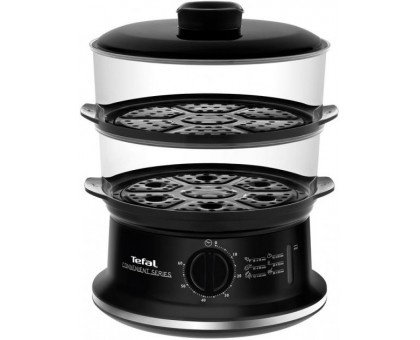 Пароварка Tefal Convenient, 900Вт, чаша-2.9/3.1л, резервуар для воды -1.5л, механическое управл., пластик, черный Пароварка Tefal Convenient, 900Вт, чаша-2.9/3.1л, резервуар для воды -1.5л, механическое управл., пластик, черный