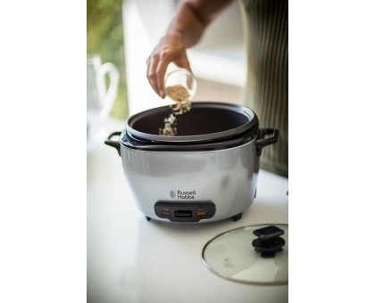Рисоварка Russell Hobbs MaxiCook, 1000Вт, чаша-5л, електронне керув., нерж. сталь, чорний Рисоварка Russell Hobbs MaxiCook, 1000Вт, чаша-5л, електронне керув., нерж. сталь, чорний