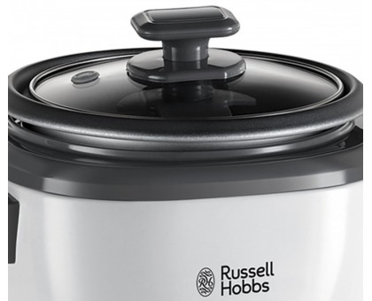 Рисоварка Russell Hobbs, 200Вт, чаша-0.7л, механічне керув., знімна кришка, нерж. сталь, чорно-білий