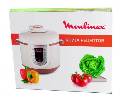 Мультиварка-скороварка Moulinex, 1000Вт, чаша-5л, сенсорное управл., металл/пластик, белый