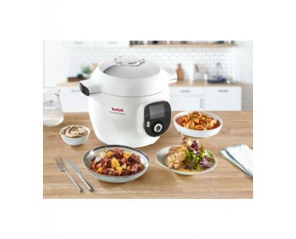 Мультиварка-скороварка Tefal Cook4Me /, 1600Вт, чаша-6л, электронное управл., пластик, белый Мультиварка-скороварка Tefal Cook4Me /, 1600Вт, чаша-6л, электронное управл., пластик, белый