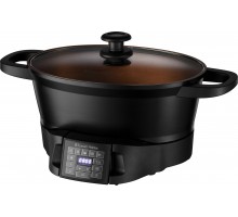 Мультиварка Russell Hobbs GoodToGo, 1000Вт, чаша-6.5л, электронное управл., съемная крышка, керамика, черный
