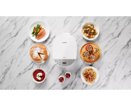 Мультиварка Philips All-in-One, 980Вт, чаша-5л, электронное управл., пластик, белый