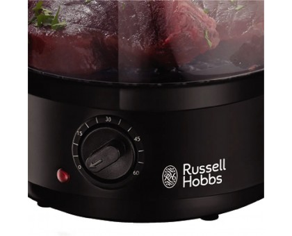 Пароварка Russell Hobbs Kitchen Collection 400Вт, чаша-2.3/3.3л, резервуар для воды -0.5л, механическое управл., 3 яруса, пластик, черный Пароварка Russell Hobbs Kitchen Collection 400Вт, чаша-2.3/3.3л, резервуар для воды -0.5л, механическое управл., 3 яруса, пластик, черный