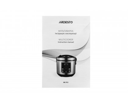 Мультиварка Ardesto, 860Вт, чаша-5л, электронное управл., книга рецептов, металл/пластик, серый