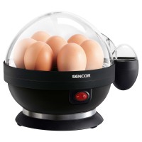 Яйцеварка Sencor, 380Вт, механічне керув., 3 рівня приготування, на 7 яєць, пластик, чорний