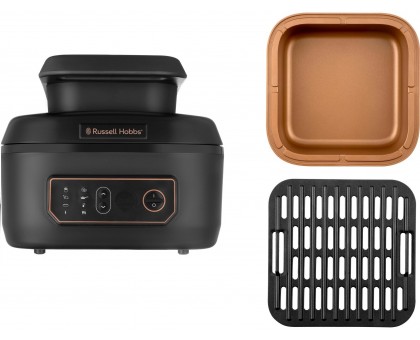 Мультипечь Russell Hobbs SatisFry Air&Grill, 1745Вт, чаша-5.5л, сенсорное управл., алюминий/пластик, черно-оранжевый