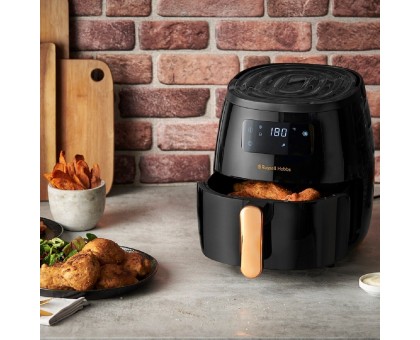Мультипіч Russell Hobbs SatisFry Air Large, 1650Вт, чаша-5л, сенсорне керув., алюміній/пластик, чорно-мідний Мультипіч Russell Hobbs SatisFry Air Large, 1650Вт, чаша-5л, сенсорне керув., алюміній/пластик, чорно-мідний