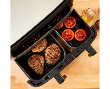 Мультипіч Tefal Dual EasyFry&Grill AirFryer, 2700Вт, чаша-5.2+3.1л, сенсорне керув., 2 чаши, гриль, пластик, сіро-чорний Мультипіч Tefal Dual EasyFry&Grill AirFryer, 2700Вт, чаша-5.2+3.1л, сенсорне керув., 2 чаши, гриль, пластик, сіро-чорний