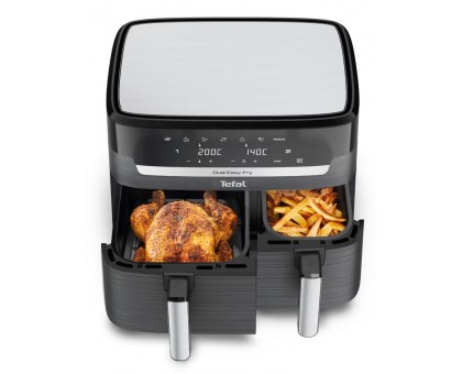 Мультипіч Tefal Dual EasyFry&Grill AirFryer, 2700Вт, чаша-5.2+3.1л, сенсорне керув., 2 чаши, гриль, пластик, чорний Мультипіч Tefal Dual EasyFry&Grill AirFryer, 2700Вт, чаша-5.2+3.1л, сенсорне керув., 2 чаши, гриль, пластик, чорний