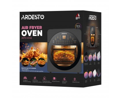 Мультипеч Ardesto, 1700Вт, объем-14.5л, сенсорне керування, 50-220°C, нержав.сталь/ пластик, серо-черный Мультипеч Ardesto, 1700Вт, объем-14.5л, сенсорне керування, 50-220°C, нержав.сталь/ пластик, серо-черный