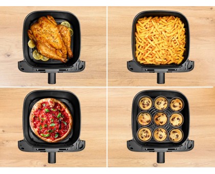 Мультипечь Tefal Easy Fry Mega, 1700Вт, чаша-7.5л, сенсорное управл., 8 программ, пластик, черный Мультипечь Tefal Easy Fry Mega, 1700Вт, чаша-7.5л, сенсорное управл., 8 программ, пластик, черный