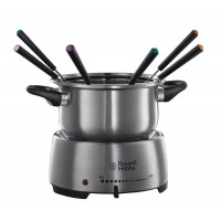 Электрическое фондю Russell Hobbs Fiesta, чаша-2л, 1200Вт, 6 вилок в комплекте, нерж. сталь, серый