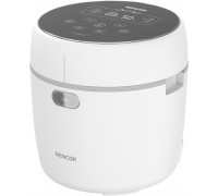Рисоварка Sencor 350Вт, чаша-0.6л, LED дисплей, алюминий, пластик, белый