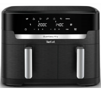 Мультипечь Tefal Dual Easy Fry XXL, 2700Вт, чаша-6.5+4.5л, сенсорное управл., 2 чаши, гриль, пластик, черный