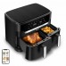 Мультипечь Tefal Dual Easy Fry XXL, 2700Вт, чаша-6.5+4.5л, сенсорное управл., 2 чаши, гриль, пластик, черный