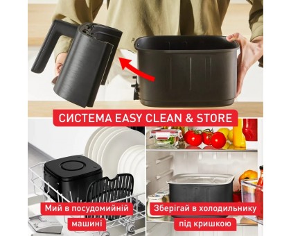 Мультипечь Tefal Easy Fry Silence, 1670Вт, чаша-5л, сенсорное управл., пластик, черный Мультипечь Tefal Easy Fry Silence, 1670Вт, чаша-5л, сенсорное управл., пластик, черный