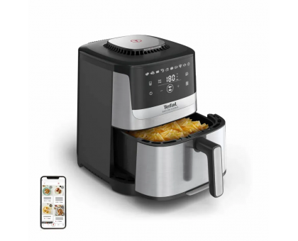 Мультипечь Tefal Easy Fry Silence, 1670Вт, чаша-5л, сенсорное управл., пластик, нерж. сталь, черный Мультипечь Tefal Easy Fry Silence, 1670Вт, чаша-5л, сенсорное управл., пластик, нерж. сталь, черный