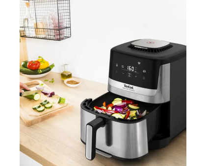 Мультипечь Tefal Easy Fry Silence, 1670Вт, чаша-5л, сенсорное управл., пластик, нерж. сталь, черный Мультипечь Tefal Easy Fry Silence, 1670Вт, чаша-5л, сенсорное управл., пластик, нерж. сталь, черный