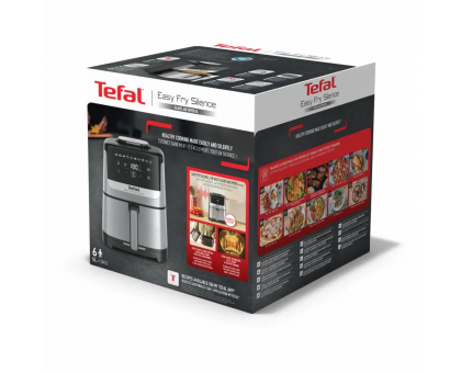 Мультипечь Tefal Easy Fry Silence, 1670Вт, чаша-5л, сенсорное управл., пластик, нерж. сталь, черный Мультипечь Tefal Easy Fry Silence, 1670Вт, чаша-5л, сенсорное управл., пластик, нерж. сталь, черный