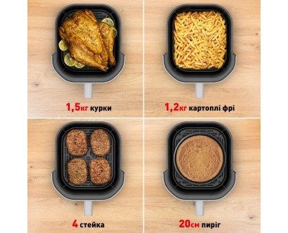 Мультипечь Tefal Easy Fry Infrared, 1500Вт, чаша-7л, сенсорное управл., 8 программ, пластик, светло-серый Мультипечь Tefal Easy Fry Infrared, 1500Вт, чаша-7л, сенсорное управл., 8 программ, пластик, светло-серый