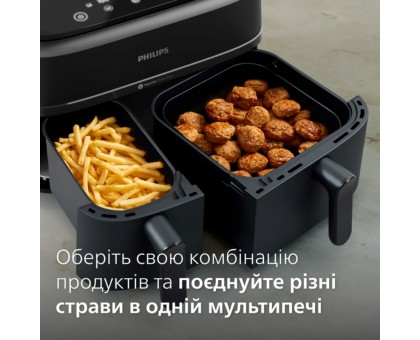 Мультипечь Philips Ovi Dual Series 3000 2750Вт, чаша-6+3л, сенсорное управл., 2 контейнера, 8 авто. программ, пластик, чорний Мультипечь Philips Ovi Dual Series 3000 2750Вт, чаша-6+3л, сенсорное управл., 2 контейнера, 8 авто. программ, пластик, чорний