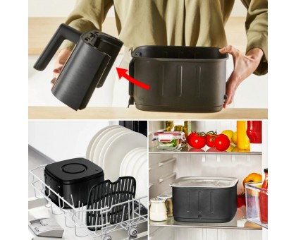 Мультипіч Tefal Easy Fry Silence Vision, 1670Вт, чаша-5л, сенсорне керув., 10 програм, з віконцем, пластик, чорний Мультипіч Tefal Easy Fry Silence Vision, 1670Вт, чаша-5л, сенсорне керув., 10 програм, з віконцем, пластик, чорний