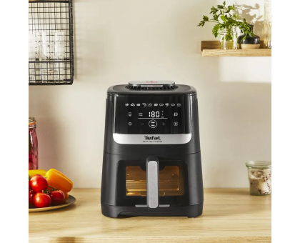 Мультипіч Tefal Easy Fry Silence Vision, 1670Вт, чаша-5л, сенсорне керув., 10 програм, з віконцем, пластик, чорний Мультипіч Tefal Easy Fry Silence Vision, 1670Вт, чаша-5л, сенсорне керув., 10 програм, з віконцем, пластик, чорний