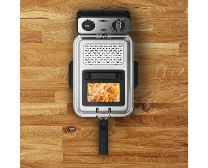 Фритюрниця Tefal Filtra Pro, 2400Вт, ємність-3л, механічне керув., від 150°C до 190°C нержавіюча сталь, чорний Фритюрниця Tefal Filtra Pro, 2400Вт, ємність-3л, механічне керув., від 150°C до 190°C нержавіюча сталь, чорний