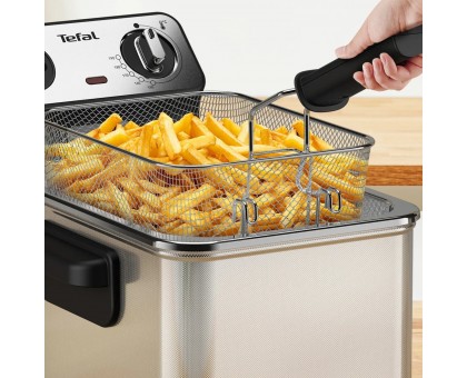 Фритюрниця Tefal Filtra Pro, 2400Вт, ємність-3л, механічне керув., від 150°C до 190°C нержавіюча сталь, чорний Фритюрниця Tefal Filtra Pro, 2400Вт, ємність-3л, механічне керув., від 150°C до 190°C нержавіюча сталь, чорний